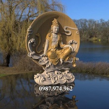 bodhisattva water travel bronze sculpture figure art statue sky composure symbol animal award sculptures 3d print model - Mito3D