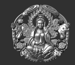 bodhisattva mandarin pendant jewelry ancient gold old silver printable pendants 3d print model - Mito3D