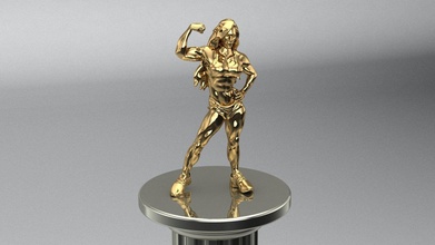 bodybuilder scultura corpo oro argento stampabile pendente arte moda collana donna donne mare d 39 3d anatomia umano hi poli sculture carattere 3d print model - Mito3D