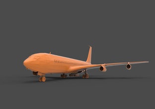 boeing 707 kc 135 stratotanker 135r kc135 usaf military tanker air refueling plane aircraft airplane refuel transport cargo freighter 767 10 games toys 3d print model - Mito3D