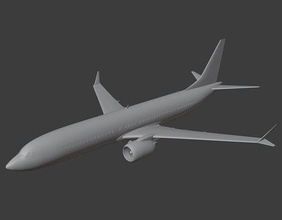 boeing 737 max 8 ready 3d printing b737 737max airplane aircraft airliner airbus cockpit plane commercial jetliner airline 800 hobby diy jet 3d print model - Mito3D