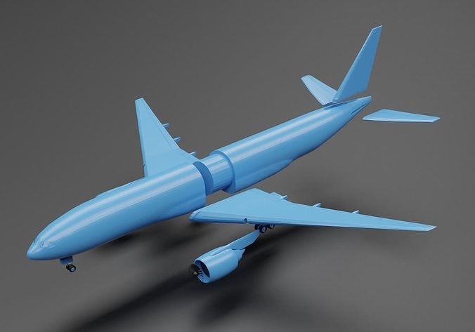 boeing 777-200 3d print aircraft airplane 777 200 printable plane jet jetliner airliner 737 airline air commercial hobby diy automotive 3D print model - Mito3D