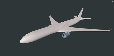 boeing 777 300 avión aeronave jet vuelo línea jumbo aviar comercial reacción aire to escala editar personalizar pasatiempo bricolaje diy 3d print model - Mito3D