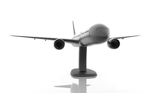 boeing 787 plane stand aircraft airplane shape jet commercial science fighter military aviate illustration isolated alphabet rudiment house accessories 3d print model - Mito3D
