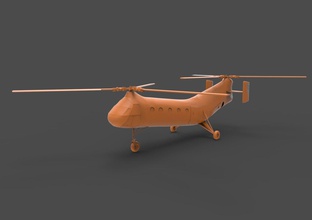 boeing vertol h 21 piasecki 21c h21c h21 c ch vôo banana burro carga shawnee helicóptero passatempo faça automotivo 3d print model - Mito3D