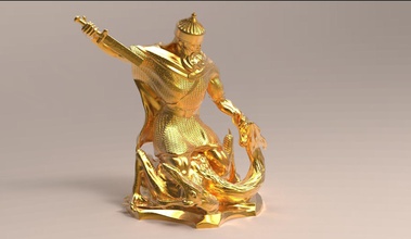 bogatyr art la scultura statua uomo premio figurina il serpente monster cavaliere racconto di stampa in miniatura battaglia corpo oro carattere sculture 3d print model - Mito3D