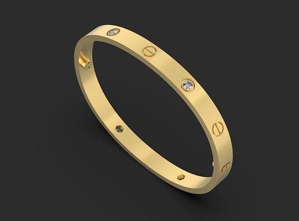 parafuso pulseira Chave fenda amar luxo moda mulher homem brilhante diamante joias pedra joalheria ouro prata platina precioso aço metálico pulseiras 3d print model - Mito3D