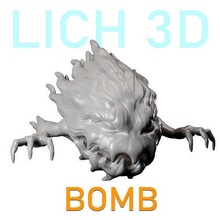 bomb creature - final fantasy stl 3d print tactics spirit monster dnd elemental miniature game sculptures finalfantasy games toys 3d print model - Mito3D