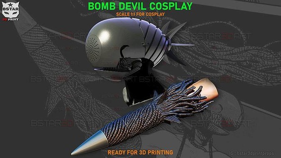 bomb devil cosplay - chainsaw man collection chainsawman anime denji games toys helmet halloween mask reze makima bombdevil blade arm toy aki gun katana 3d print model - Mito3D