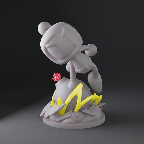 bombardier in action konami anime jeux jouets hudson doux sega nintendo mario art sculptures 3D print model - Mito3D
