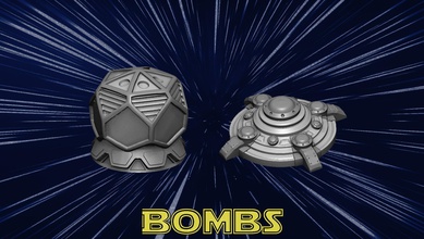 bombs two star wars starwars legion terrain bomb futuristic future science space sci fi robot spaceship x wing games toys game accessories 3d print model - Mito3D