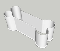osso contorno biscotto taglierina 7 pollici alto cookiecutter per cani cottura strumenti forno passatempo fai 3d print model - Mito3D