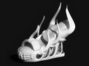karmaşık ayakkabı kemikleri moda meydan okuma kadınlar kemikler kadın giyim 3d print model - Mito3D