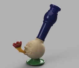 bong oyuncak boru çiçek sigara içmek kenevir karma esrar ganja plastik heykelcik sanat eğlence hobi kendin yap 3d print model - Mito3D
