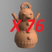 bonhomme neige x75 3dprint noël noel hiver sapine arbre maison décor 3d print model - Mito3D