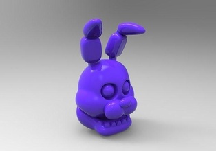 bonnie fnaf coniglio fantasia immaginario creatura cartone animato notte coniglietto carattere animale orrore giocattolo figurina figura arte plastica giochi giocattoli 3d print model - Mito3D