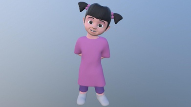 yuh canavarlar sanat 3d animasyon karakter tasarım blender blender3d stilize zbrush maya 3dmax autodeskmaya canavar çocuk çocuklar kız oyunlar oyuncaklar 3d print model - Mito3D