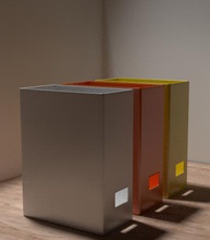 kitap tutucu ev renkli kutuları kutusu kitaplar temiz tidy aksesuarlar baskı 3d print model - Mito3D