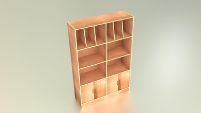bibliothèque bois étagère livres librairie étagères maison meubles rayonnage connaissance moyen matériel couverture rigide journal intime 3d print model - Mito3D