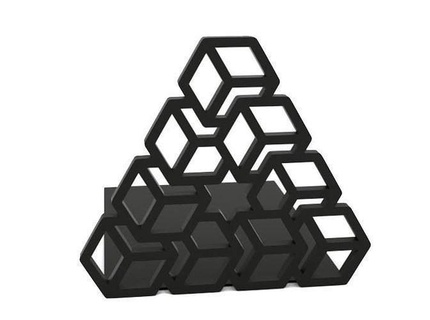 bookend cube bottle holder shape geometric home decor house 3d print model - Mito3D