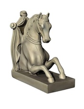 bookend horse miniature sculpture classic 3dprint art statuette bookshelf general decor library scans replicas 3d print model - Mito3D