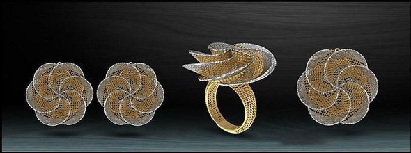 boom ring electro fusion mode gold druckbar juwel schmuck engagement schönheit kunst solitär bereit kleidung arbeit truthahn türkisch italien italienisch ringe 3d print model - Mito3D