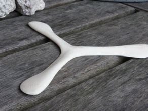 boomerang hölzern löffel ninja fliege spielzeug flugzeug wind spiele spielzeuge 3d print model - Mito3D