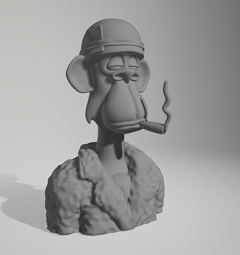 bored ape - snoop dogg bayc nft crypto bitcoin ethereum yacht club 3d art sculptures 3D print model - Mito3D
