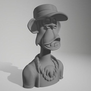 bored ape bust - eminem bayc nft crypto bitcoin ethereum yacht club 3d stl art sculptures 3d print model - Mito3D