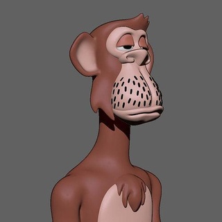 annoiato scimmia fallimento 002 bayc nft crypto bitcoin ethereum yacht club 3d arte sculture 3d print model - Mito3D