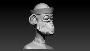 annoiato scimmia nft noioso ethereum bitcoin uomo arte coperchio figura ritratto buio occhio donna corpo statua scultura highpoly giochi giocattoli gioco accessori 3d print model - Mito3D