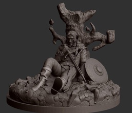 boromir fan arte lotr stampa figurina uomo statua corpo eroe signore of anelli gondor re fantasia sculture 3d print model - Mito3D