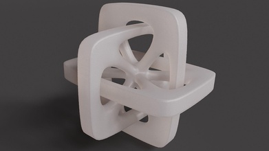borromee nexus nodo brunnian anelli loop ottaedro matematico arte geometrico forma astratto moderno complesso geometria design solido 3d print model - Mito3D