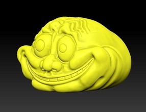 chef tête siège sourire cul eraserhead pâte kolobok jeux jouets 3d print model - Mito3D