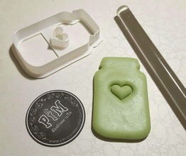 bouteille cœur d'un emporte-pièce loisirs-bricolage la cookie cutter biscuit saint-valentin passe-temps le bricolage hobby de main outils des à 3d print model - Mito3D