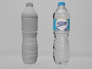l'eau minérale de bouteille 600ml la mode boisson frais le liquide naturel transparent froid en plastique vie santé propre fraîcheur humide pure cool verre nature aqua des lunettes 3d print model - Mito3D