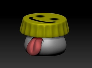 bouchon bouteille champignon jouet jouets personnage casquette figure amusement Jeux 3d print model - Mito3D