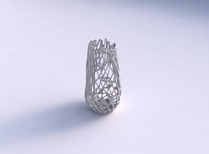unten breit vase helix geknackt twisted Bio-Gitter 3 Haus rissig Bio Gitter Dekor 3d print model - Mito3D