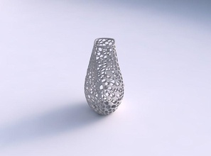 bottom wide vase helix dense organic lattice house decor 3d print model - Mito3D