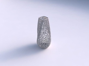 bottom wide vase helix lattice tiles house decor 3d print model - Mito3D