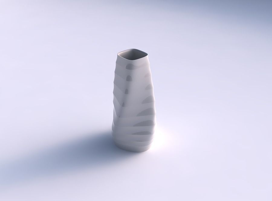 bottom wide vase helix small horizontal sections house decor 3D print model - Mito3D