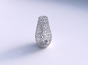 bottom wide vase helix twisted dense organic lattice house decor 3d print model - Mito3D
