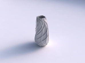 unten breit vase helix wellig geringer Dichte extrudiert Linien Haus spärlich Dekor 3d print model - Mito3D