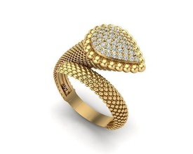 Boucheron Ring Anhänger Schmuck Gold Diamant Mode Schönheit Juwel brillant Panther Halskette Silber Beleuchtung Weiß Licht Lampe Sterling Ringe 3d print model - Mito3D