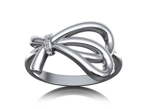 bow-knot delicate desig beautiful ring many sizes n0276v2 jewelry bow t 3dmodel 3dring buy usa canada diamond knot gold 3d cad printable 3dprinting rings 3d print model - Mito3D