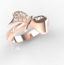 bow ring jewelry jewellery printable 3dmodel rhino fashion engagement matrix keyshot rings 3d print model - Mito3D
