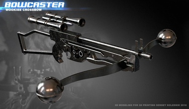 bowcaster wookiee besta wookie blaster adereços laser jedi guerra estrelas estelar cosplay escalomodelo jogos brinquedos 3d print model - Mito3D