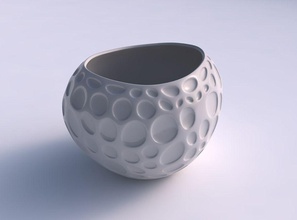 bowl compressed 2 bubbles dish decor architectural decoration house 3d print model - Mito3D