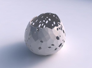 tigela comprimido 2 de cristal pele buracos a casa decoração 3d print model - Mito3D