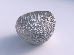 bowl compressed 2 dense organic lattice house decor 3d print model - Mito3D